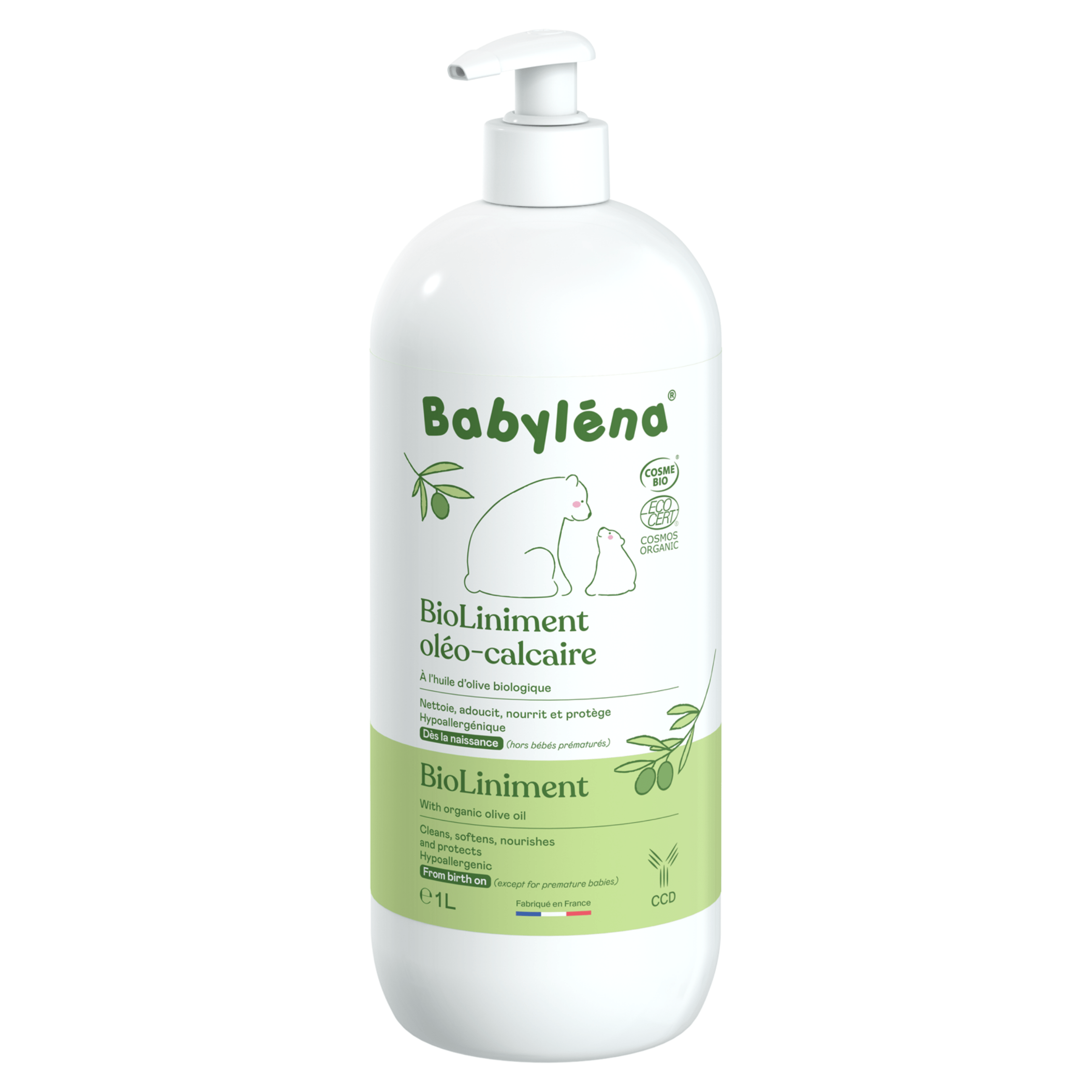 Natural liniment for baby diaper change, with olive oil